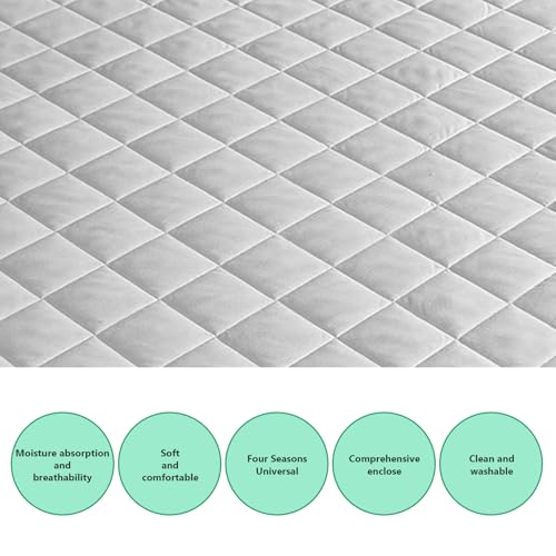 Topper Bed Doble 140x200 Matchel Cubierta de colchón Impermeable Protector elástico 7