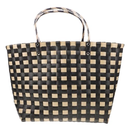 Panier à provisions en rotin grand format et sac de plage cabas femme osier