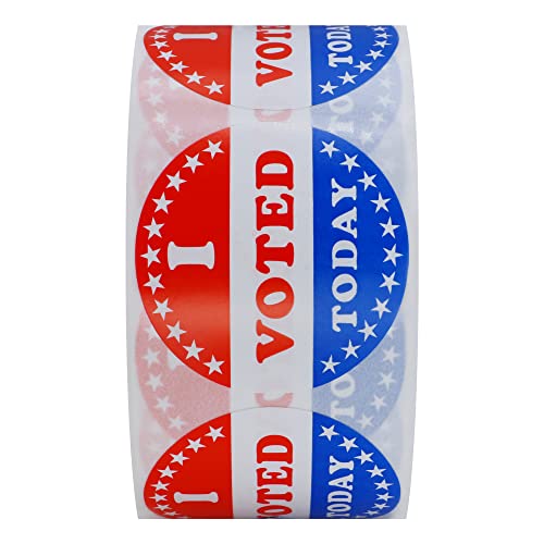 Hybsk I Voted Today With Red, White, And Blue Circle Stickers 1.5 Inch Round 500 Labels Per Roll (I Voted Today) #TOP1