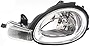 Evan-Fischer Headlight Assembly Compatible with 2000-2002 Chrysler Dodge Neon Halogen Chrome Interior Driver Side
