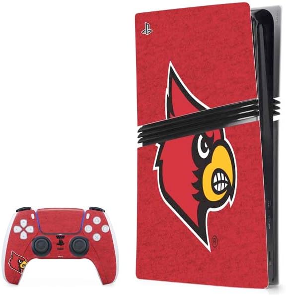 Skinit Decal Gaming Skin Compatible with PS5 Pro Bundle - Officially Licensed University of Louisville Chevron Design