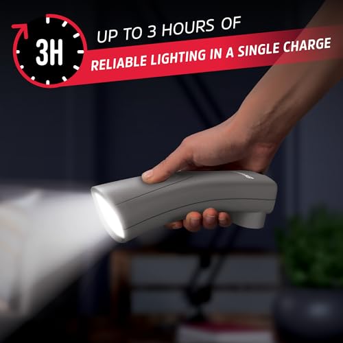Image of Energizer Auto-On LED Flashlights Rechargeable (3-Pack) for Home Power Failure, Plug in LED Flashlight for Power Outage, Night Light, Hurricane Preparedness