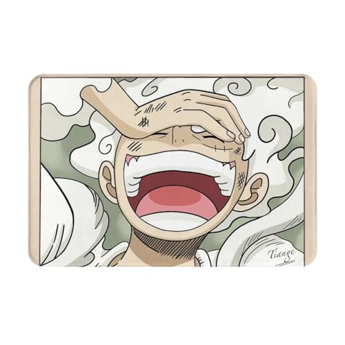 玄関マット ワンピース ルフィ ギア5 (1) トイレマット バスマット 吸水速乾 滑り止め 抗菌 防臭 丸洗い可能 おしゃれ ふわふわ 柔らかい 40×60cm
