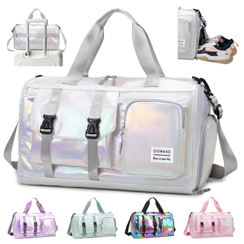 Hoseay Sac de Sport Femme Imperméable Sac de Voyage avec Compartiment Chaussure y Poche Humide...