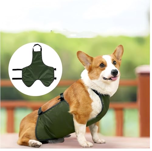 CAASFOOY Bauchschutz für Hunde, Bauchband, Lätzchen, warme Weste, Polyester, grün, Large, Sommer, Wasserfest, Kühlung und Belüftung