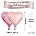 Light Pink Heart Balloons,12Pcs 18 Inch Pastel Baby Pink Helium Foil Love Heart Shaped Balloons for Bridal Wedding Engagement Party Anniversary Birthday Baby Shower Valentines Day Decorations