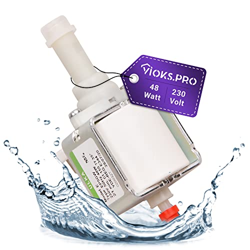Vioks.pro Elektrische Wasserpumpe 230V 48W Ersatz für Рhilips 996530007753 & Elektrische Pumpe Ulka EP5GW, DeLonghi Wasserpumpe für Kaffeemaschine