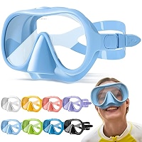 Kit De Snorkeling HINATAA – Masque Sans Cadre 180° Anti-buée, Verre Trempé, Silicone Alimentaire – Macaron, Pour Adulte – Plongée Et Natation