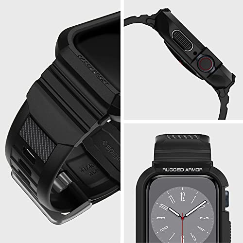 Spigen Rugged Armor PRO designed for Apple Watch Band with Case for Series 9/8/7 (41mm) and Series SE2/6/SE/5/4 (40mm)