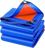 Lona Impermeable De Alta Resistencia Para Exteriores, Resistente Al Desgarro, Con Protección UV, 160 G/M², Plegable, De Polietileno, Ideal Para Techos De Camping Y Leña. blue-orange,4 * 5m