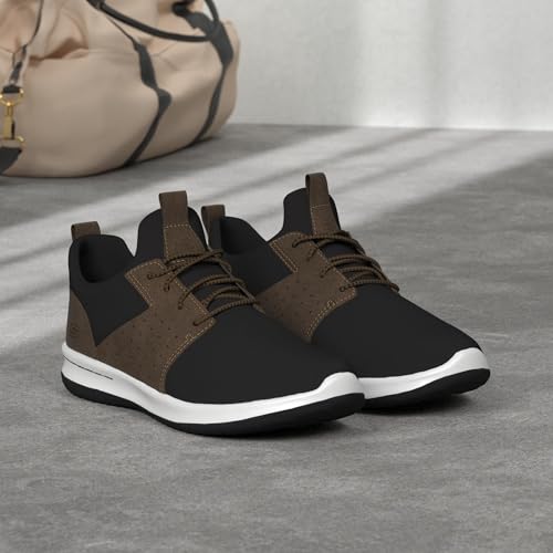 Skechers Men's Classic Fit Delson-Camben Black/Brown Sneaker 12 M US