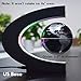 Magnetic Levitation,Petforu High Rotation C Shape Magnetic Suspension Maglev Levitation Globe with LED Lights for Learning Education Teaching Demo Home Office Desk Decoration(US Plug) - Black