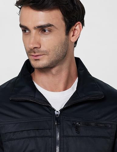 Image of Qube By Fort Collins Men's Winter Jacket - Padded Casual Jacket for Men | Full Zip High Neck Jacket with Stand Collar, Chest Zip Pocket & Side Pockets for Office, Winter Wear, Travel & Daily Use