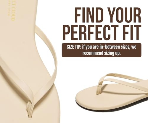 Image of Project Cloud Flip Flops for Women Footwear- Lightweight and Memory Foam Insole Sandals for Women 2026 - Durable Non-Slip Beach Essentials Flats for Women Sandals (Foundations)