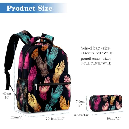 Sac à dos d'école pour garçons et filles avec trousse - 2