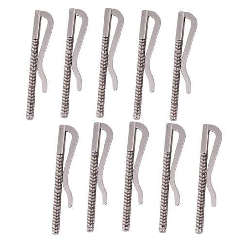 10Pcs Spring Metal Money Clip Insert Bar Replacement Money Clip Card Holder Spring Clip Durable DIY Tool for Bifold Leather Wallet Purse Metal Wallets