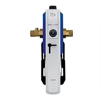 BWT Single Lever Filter E1 HWS with Pressure Regulator, 1 Inches, White/Blue, 40385 Single Lever Filter, Multi-Coloured