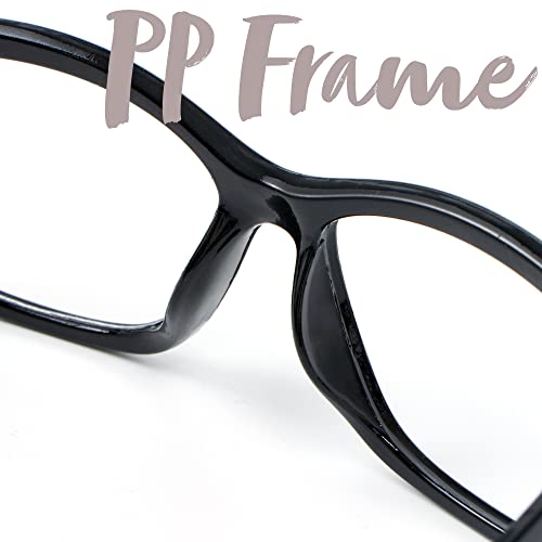 Spooktacular Creations Nerd Glasses, Black Fake Glasses with Clear Lenses Halloween Cosplay Costume Props for Boys Girls Halloween Accessories - Image 4