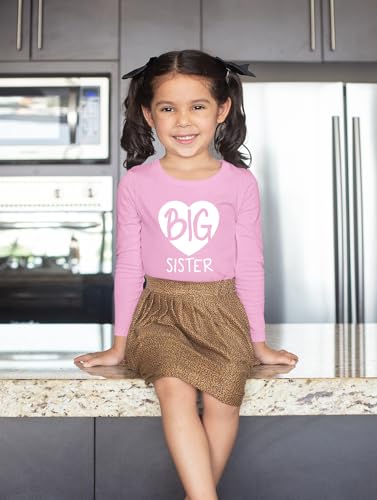 Image of Big Sister Shirt Heart Big Sister Announcement Shirt Toddler Girl Promoted Outfit Baby Girls tee