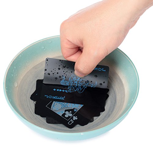 Playing Cards Schwarze Wasserdichtes Pokerkarten Plastik Spielkarten aus PVC Profi Premium Spielkarten für Texas Holdem Poker HOT – Bild 7