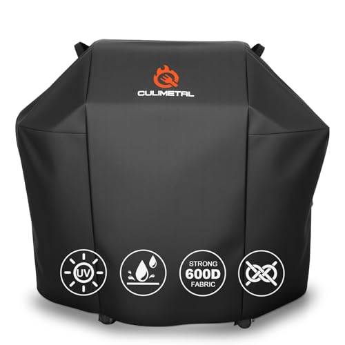 Image of QuliMetal 52 Inch BBQ Grill Cover for Weber Spirit 2,2-4 Burners Gas Gril | 600D Waterproof BBQ Cover for Weber Spirit 300 /Spirit 400 Series Grills and Charbroil,Nexgrill,etc,Replacement for Weber 7106