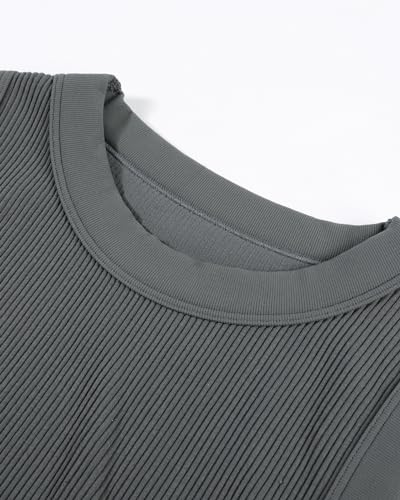 AUROLA Essentials Rib Seamless Sleeveless Tank for Women Subtle Logo Round Neck Active Workout Crop Tops3