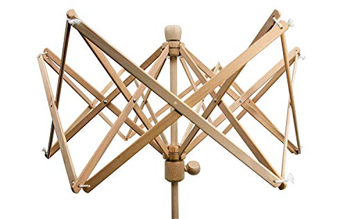 Image of Hind Handicrafts Wooden Yarn Ball Winder for Knitting Crocheting - Handcrafted - Natural Hand Operated - Knitter's Gifts Center Pull Ball Winder (Large, Beechwood)