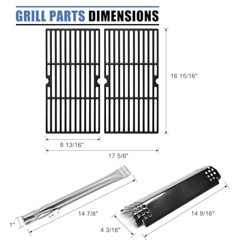 Image of Replacement Parts for Nexgrill 720-0864M 720-0864 2-Burner Gas Grills, Parts Kit for 720-0864M Grill Grates, for Nexgrill Flame Tamer 720-0864M, for Nexgrill 720-0864M Ignitor and Burner Tube