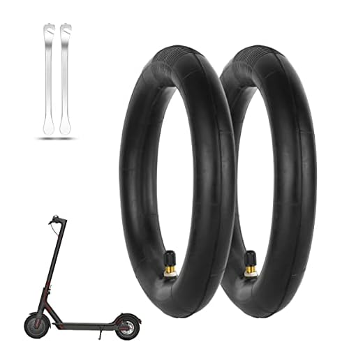 Surplex 2 Pcs Cámaras de Aire Patinete para Xiaomi m365 con 2 palancas, Ruedas Macizas Antideslizante Resistente al Desgaste Rueda de Repuesto Engrosado para Xiaomi Pro Patinete Eléctrico, 8 1/2