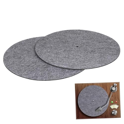 BESTonZON Vinyl Record Pads Felt Platter Mats Slipmats for Turntable Players Record Protective Mats