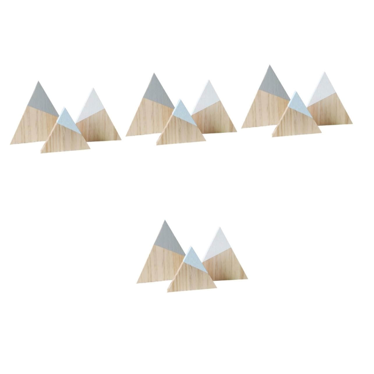 IMIKEYA 12 pezzi Decorazione in legno a forma di montagna per tavolo ornamento rustico per casa e ufficio accessorio in stile country