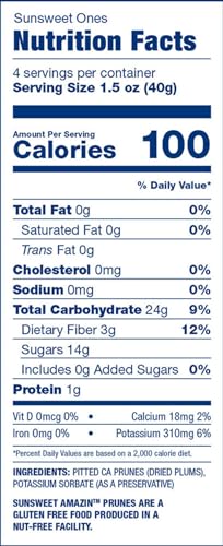 Sunsweet 14367 Gold Label Ones Super Select California Individually Wrapped Prunes 6.0 Ounces  thumb #2