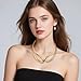 Mikovivi Chunky Gold Necklace for Women, Double Layer Teardrop Collar Spring Metal Open Cuff Statement Necklace Bold Fashion Jewelry Accessories Gift