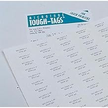 Tough-Tags TTSW-2240 Laser Label, 0.94" Length x 0.50" Width, White Pack of 2975