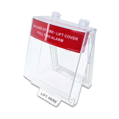 Fire Alarm Cover Protective Clear Polycarbonate Shield for Wall Fire Alarms Prevents False Alarms and Accidental Activation Indoor/Outdoor Use