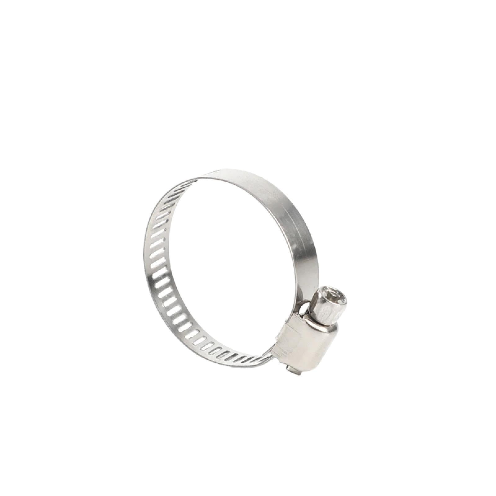 Abrazadera de manguera de acero inoxidable ajustable, 10 unidades, para línea de combustible, tamaño de tornillo sin fin, 19-29 mm (19-29 mm/100 unidades)