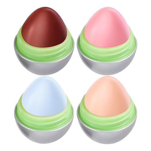 4 piezas Brillo Labial Con f-orma De Huevo De Pascua, Lápiz Labial Único Con f-orma Huevo Que Cambia Color, Bálsamolabial Hidratante HuevoPascua, Tinte Labialmaquillaje Coreano Larga Duración