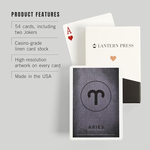 Baraja Zodiacal Aries, 52 cartas para adultos, tamaño póker miniatura 3