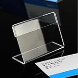 10pack of Clear Acrylic Slanted Sign Holders Price Tag Advertisement Display Stand Holder (6*9cm)
