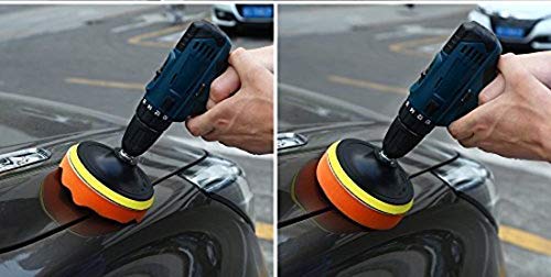 Image of DIY Crafts 1 Set, 4 Pcs Sets, 3'' Car & Motorbike Care High Gross Wax Polishing Buffing Pad Kit Car Polishing Buffer Set with Drill Adapter for M10 Connector Drill Accessories f (1 Set, 4 Pcs Sets)