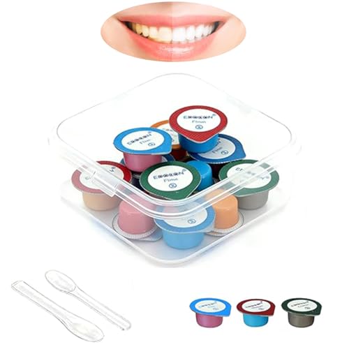 Zahnpolierpaste(mit Aufbewahrungsbox und Löffel)5× grobkörnig 5× mittelkörnig 5× feinkörnig.15×3gWirksam gegen Zahnstein entfernen und Zahnverfärbung