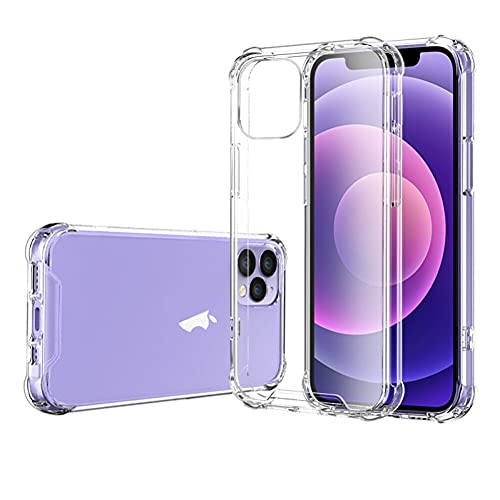WALCHO Case for iPhone 12 and iPhone 12 Pro With Air Bumper Conners [Shock-Absorbing] Cover for iPhone 12/12 Pro - Crystal Clear 6.1-inch