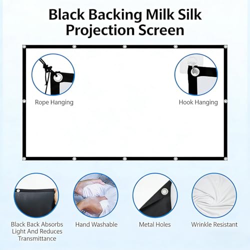 Pantalla portátil plegable 100 pulg doble cara miniatura 5