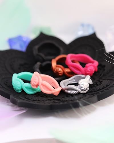 Rinfit Silicone Rings for Women - Rubber Ring Women - Bridal or Promise Rings - Round & Pear Silicone Wedding Bands - Patented Design3