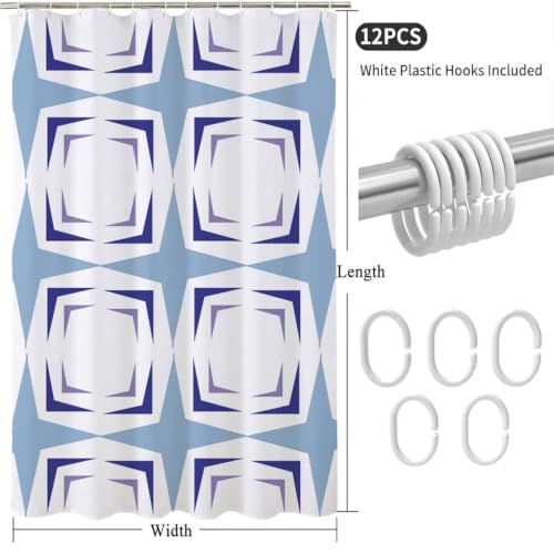 Rideau de douche en tissu polyester de qualité supérieure lavable en machine - 6