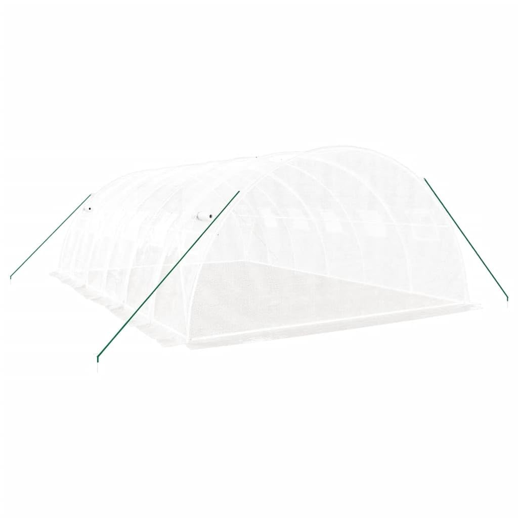 Szklarnia ze stalową ramą, biała, 24 m², 6 x 4 x 2 m