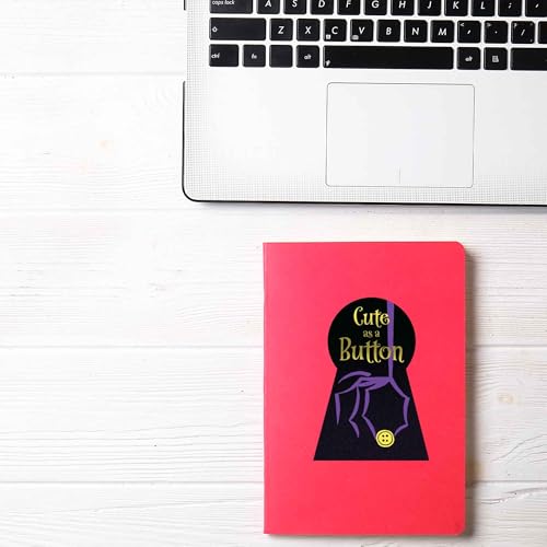 Image of Coraline Cute as a Button Adhesive Vinyl Decal - Whimsical Coraline Sticker for Laptop, Notebook, or Mirror