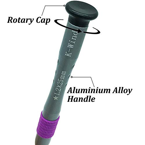 1.2mm/P5/TS4/PL4 Precision Pentalobe Screwdriver, S2 High Alloy Steel Head, Magnetic Tip, Rotating Cap, 5 point Star Screwdriver Repair Tool for Apple MacBook Air MacBook Pro Retina