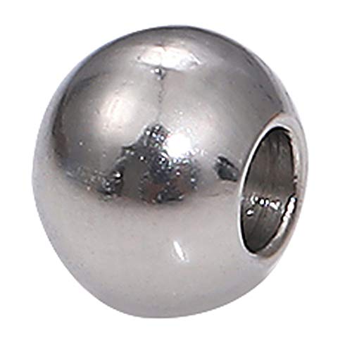 BEADIA Stainless Steel Spacer Beads 4x3mm Round Loose Charm Caps Beads for DIY Jewelry Making 100pcs with 1.5mm Hole