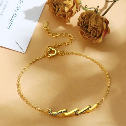 Gifts for Women, Through The Waves of Life, Unique Gifts Idea Bracelets,Birthday Gifts for Mom, Sister, Best Friend, Daughter, Bestie4